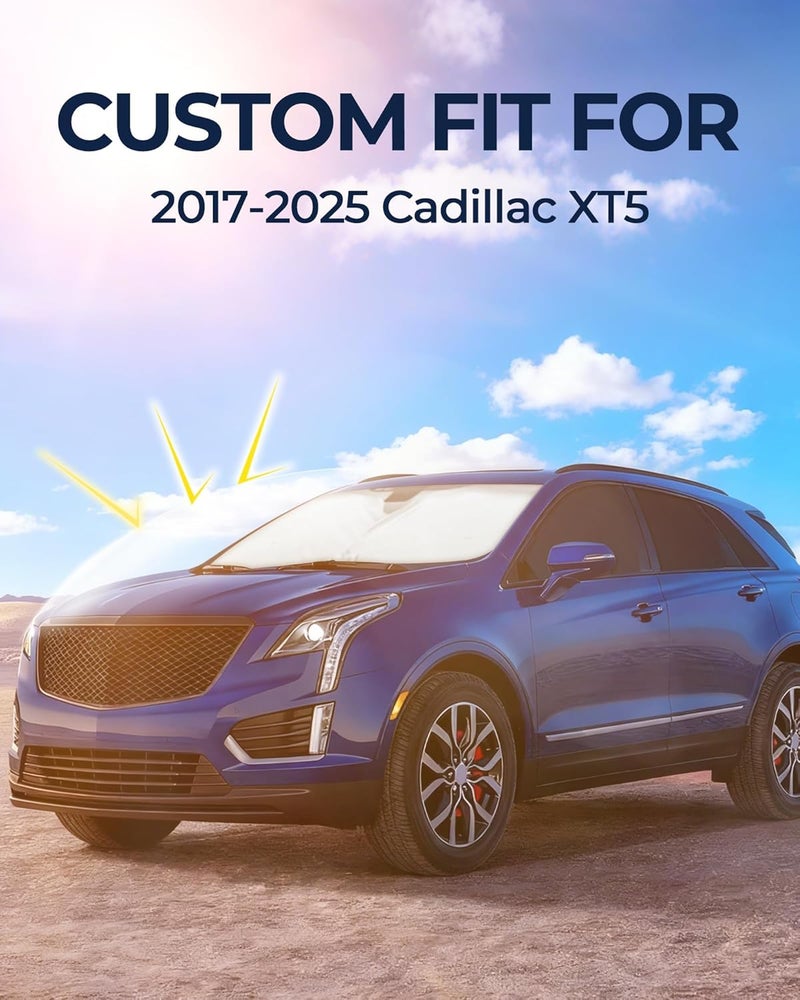 JASVIC for Cadillac XT5 2017-2025 Car Window Shades, 8pcs Privacy Sun Shade Set for Front Windshield Side and Rear Windows, Full Window Covers Keeps Vehicle Cool for Camping Napping - Image 3
